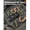 VIPERADE VAB1 10 Pack Multipurpose D-Ring, Grimlock Locking for 1" Molle Webbing,Tactical Locking Carabiner for MOLLE Webbing Attachment Backpacks/Pouch/Bag (Tan)
