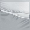 Satin Bed Wedge Pillow Cover Removable & Machine Washable Light Grey