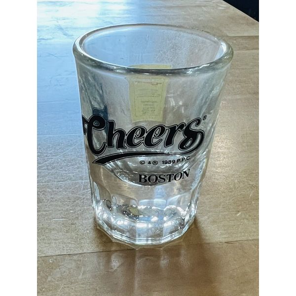 CHEERS BOSTON 1989 3" THICK HEAVY SHOT GLASS Officially Licensed Hampshire House