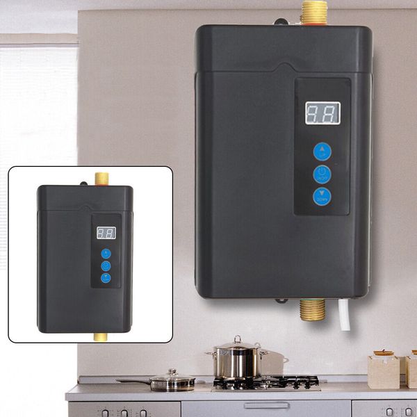 Mini Electric Tankless Water Heater Instant Hot Shower Kitchen Heater 110V 3000W