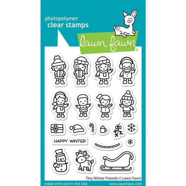Lawn Fawn Clear Stamps 3"X4"-Tiny Winter Friends