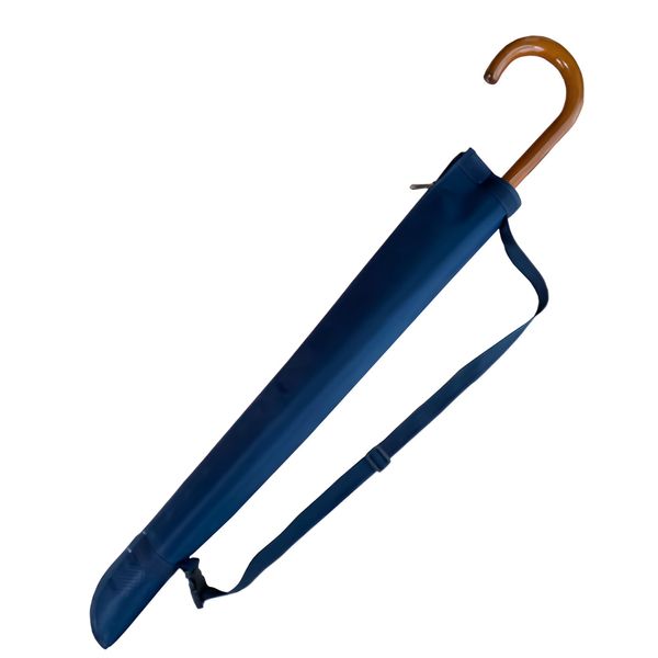 MN-FACTORY JP Umbrella Cover, Umbrella Case, Umbrella Bag, Rain Umbrella, Cover, Fully Absorbent, Shoulder Type (29.5 inches (75 cm), Navy)