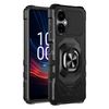 Eaglecell - for Boost Mobile Celero5G 2024, Celero 5G (3rd Version) - Shockproof Protective Phone Case w/Ring Stand - RS7 Black