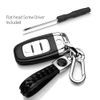Cadillac Script Logo Braided Rope Style Black Leather Key Chain
