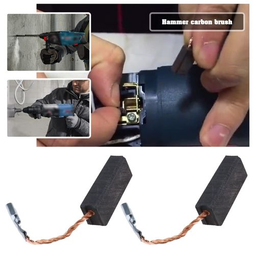 ECSiNG 2 Pairs Carbon Brushes Compatible with Bosch GBH 2-24 DFR/GBH 2-24 RLE/GBH 2-24 DSR/GBH 2-24 DSE Rotary Hammer Drills Power Tools Electric Tools 5x8x19.5mm