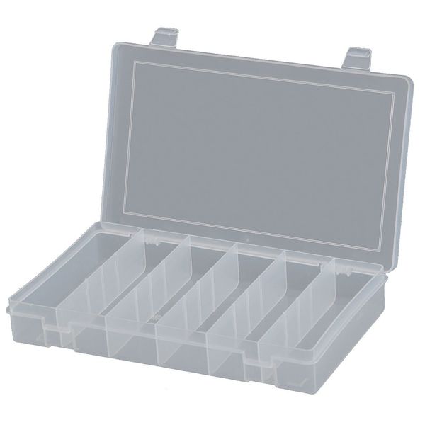 DURHAM Plastic Divider Box - 11x6-3/4 x1-3/4" - (6) Compartments - (5) Dividers