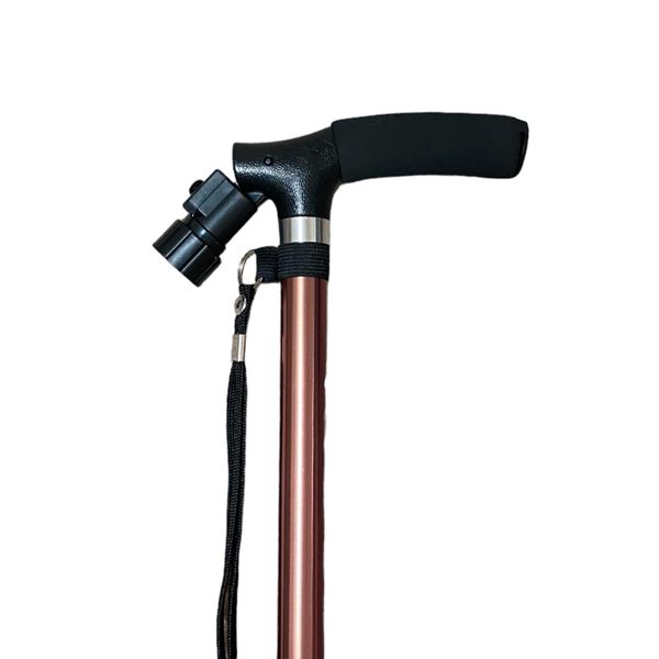 Nifty LED Light Walking Stick –Folding Extendable Walking Cane –Lightweight & Durable Walking Aid, Adjustable Height, Collapsible Walking Stick, Flexible Mobility Aid for Men and Women (Brown Bronze)