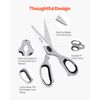 VEVOR Kitchen Scissors 2 Pack Stainless Steel Kitchen Cooking Shears Cyan+Grey