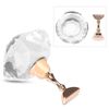 Household 4 Types Magnetic Nail Tip Practice Stand Base Alloy Holder Nail Art Display Stand Manicure Tool(Diamond white crystal + 1 base)