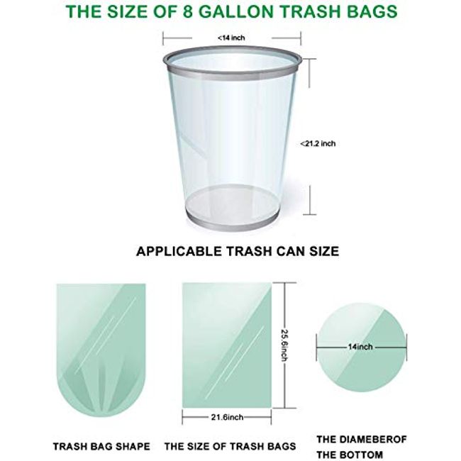 8 gallon compostable garbage bags, can be put into tall kitchen