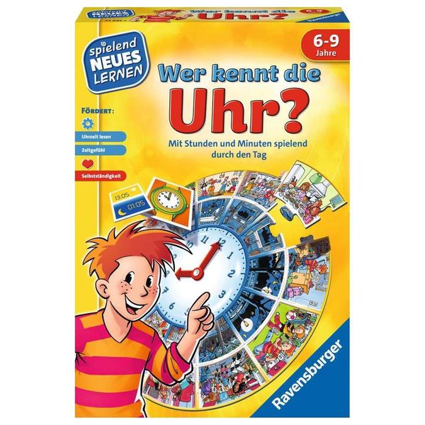 Ravensburger 24995 - Who knows the watch? - Play and Learn for Children, Educational Game for Children from 6-9 Years, Playing New Learning for 1-4 Players