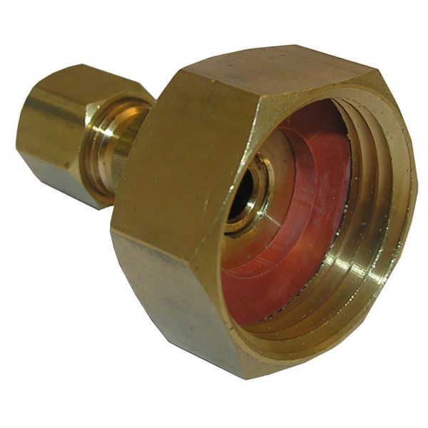 LASCO 17-8381 3/4-Inch Female Garden Hose by 1/4-Inch Compression Brass Adapter