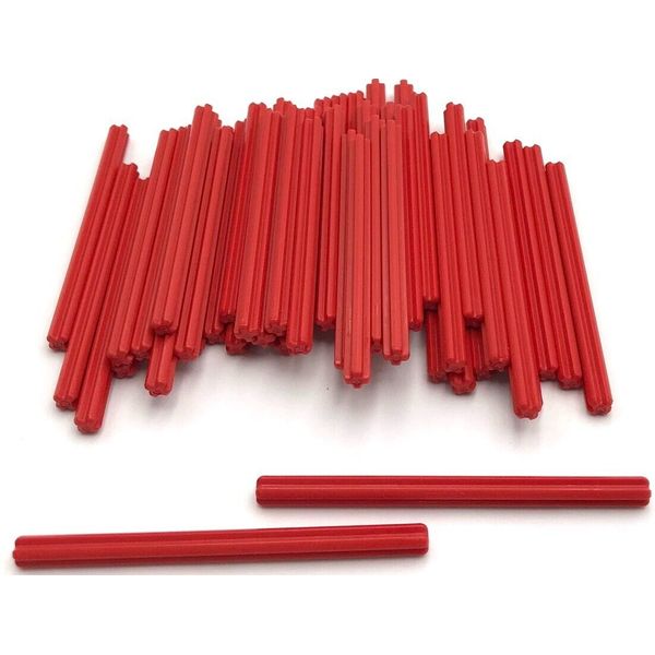 Lego 50 New Red Technic Axles 8L Pieces