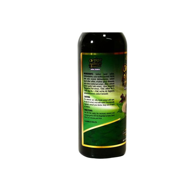 Plantimex Shampoo Ortiga Ajo Negro y bergamota 33.8 FL OZ (1LT) herbal shampoo BERGAMOT