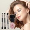 GLIDESMOOTH Makeup Brush Set Comprehensive Makeup Brush Kit Portable Makeup Brushes Natural Blending Effect Black 5pcs