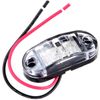 OCPTY 6Pcs Front/Rear 2.5" Oval White Clear Lens LED Side Marker Light Replacement