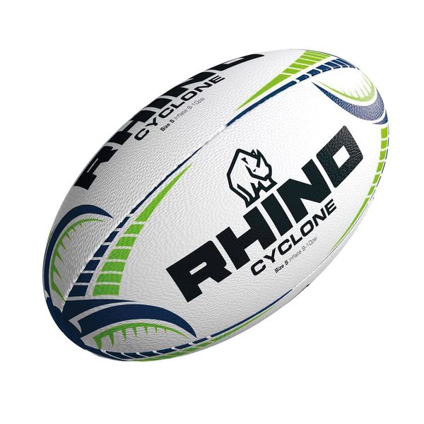 Rhino Cyclone XV Training Rugby Ball, Fluo Orange, Size 3