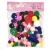Pom Poms Assorted Colours & Sizes (100) by Ark Craft