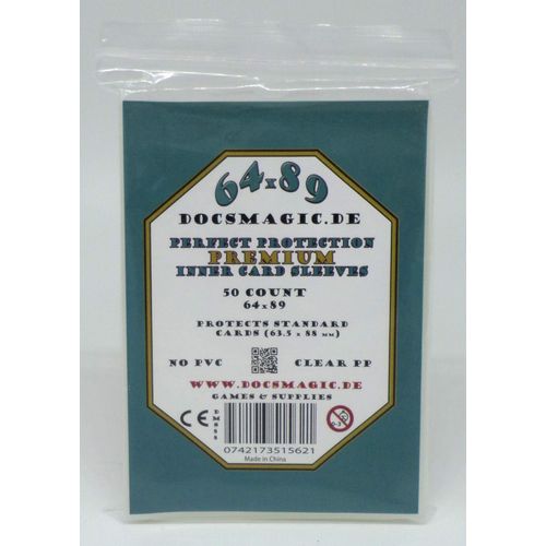 docsmagic.de card board game, sleeves, clear, premium - standard Euro US small mini magnum tarot