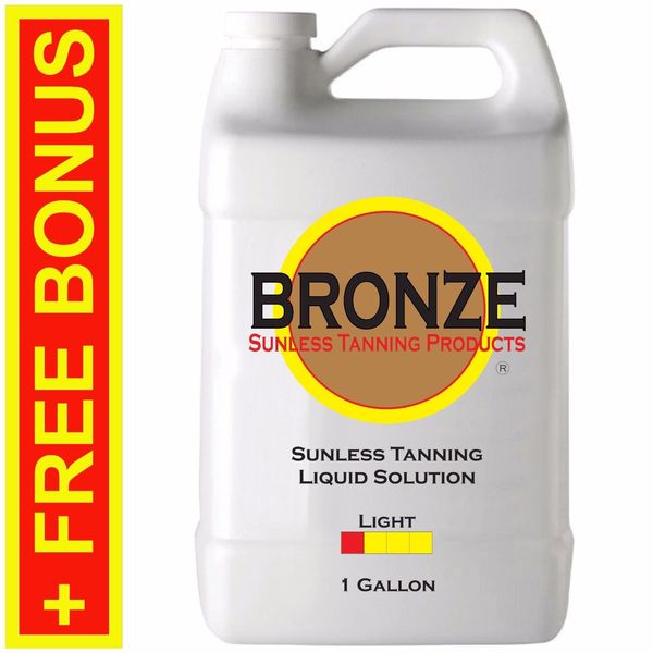 BRONZE - LIGHT  1 GALLON - Spray Tan Solution / Sunless Tanning Self Tanner Mist