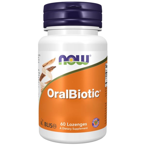 Now Foods, Oralbiotic, with Streptococcus salivarius, 60 Lozenges, Lab-Tested, Gluten Free, Non-GMO, Vegetarian, Soy Free