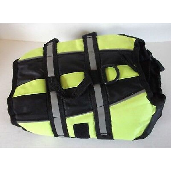 XS Dog/Pet Life Jacket Vest Float Coat Safety Bright Green Reflective Adjustable