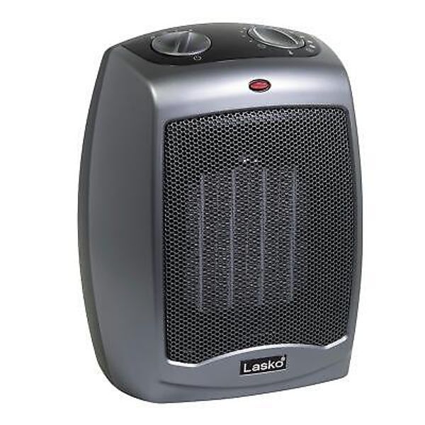 Portable Indoor Electric Ceramic Space Heater with Tip-Over Safety Switch, Ov...