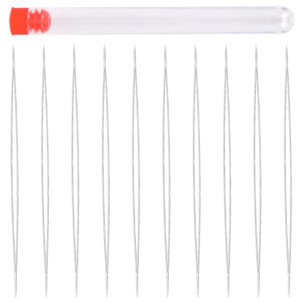 Beading Needles (10 Pieces/Length 12.5 cm) Beaded Needles Embroidery Needles Fine Bead Thread Needles Beading Needle Set Ultra Fine Needle Craft Needles Leather Needles Tent/Canvas/Mattresses Handmade