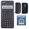 Casio FX-82 MS 2nd Calculator + Protective Case Compatible with Calculator + Compass Set - Scientific School Calculator Not Programmable Electronic Display Battery