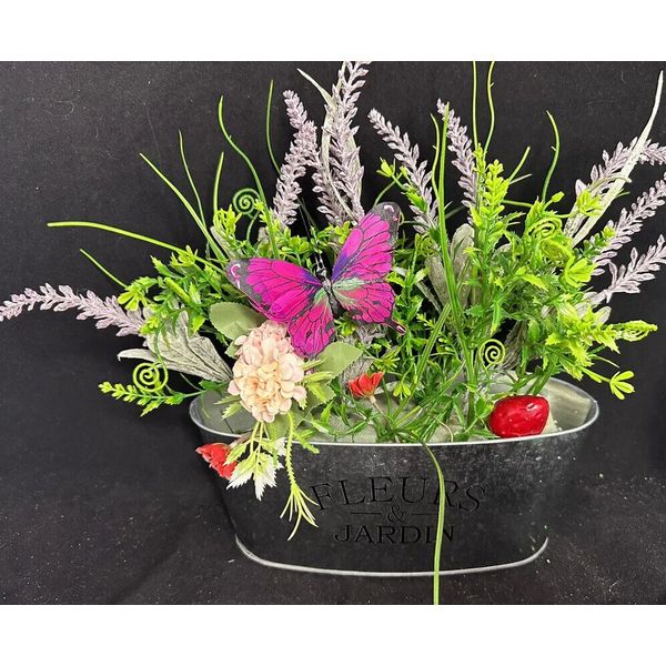 flower French farm garden summer Spring deco lavender Planter floral arrangement