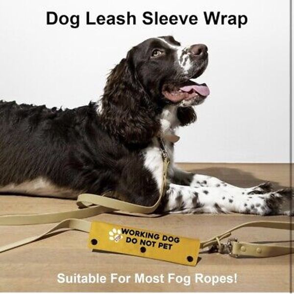 Do Not Pet Dog Leash Wrap Yellow for Dogs Rope with Message Service Dogs NEW