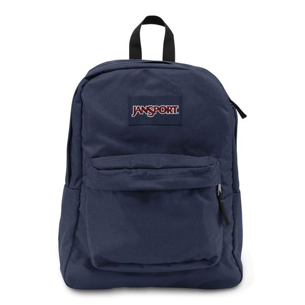 JanSport, Superbreak Backpack, Navy Blue, One Size.