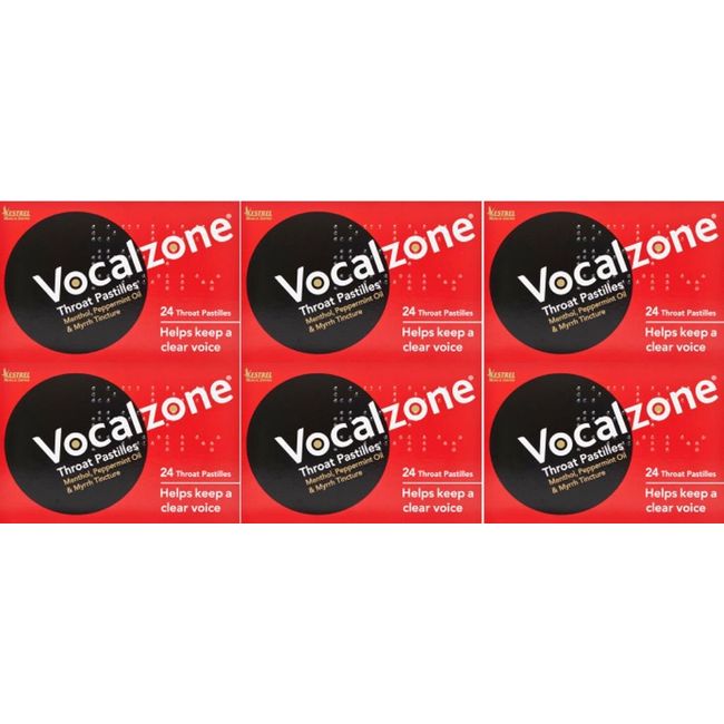 Vocalzone Original | Sore Throat Relief Pastilles | Multi-Pack (6 x 24)