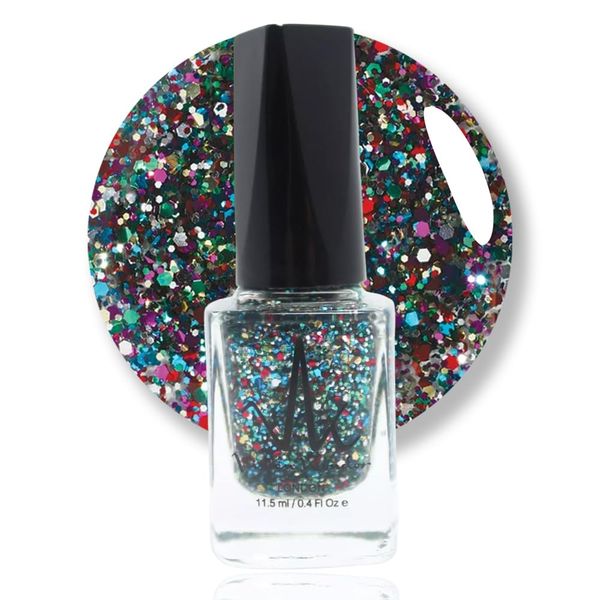 Hexagon Glitter Classic Nail Polish Quick Drying Nail Varnish Long lasting No UV Need Vegan Nail Polish