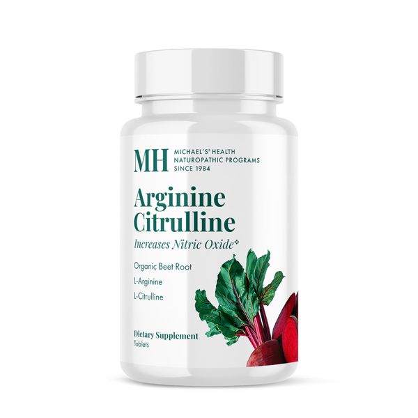 MICHAEL'S Health Naturopathic Programs Arginine Citrulline - 90 Tablets - Increases Nitric Oxide - with Organic Beet Root - 30 Servings