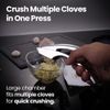 Effortless Stainless Steel Garlic Press - No Peeling, Dishwasher Safe & Durable