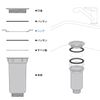 Belca TRP-80 Small Drain Trap Basic Set, Diameter (Outer Diameter) 4.5 x Height 8.1 inches (11.5 x 20.6 cm), Gray, Mini Kitchen