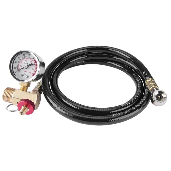 Performance Tool W10058 Air Tank Repair Kit w/Safety Valve, Pressure Gauge and 4 Feet Air Tank Hose Assembly kit for Portable Carry Tank