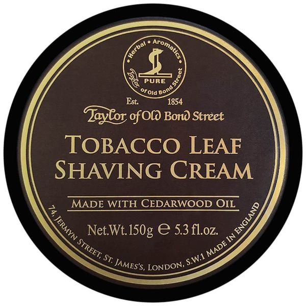 Taylor of Old Bond Street Tobacco Leaf Shaving Cream Bowl, 5.3 Ounce