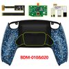 eXtremeRate Textrued Blue Back Paddles Programable Rise 2.0 Remap Kit for ps5 Controller BDM-010 BDM-020, Upgrade Board & Redesigned Back Shell & Back Buttons Set - Without Controller