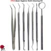 Teeth Cleaning Basic Hygiene Kit Tartar Remover Calculus Periodontal Probe 7PCS