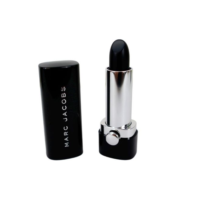 MARC JACOBS Le Marc Lip Crème Lipstick - 258 BLACQUER Black Full Size NEW