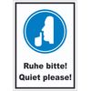Ruhe bitte Quiet please Aufkleber A6 (105x148mm)