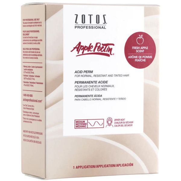 Apple Pectin Acid pH Perm For Normal. Resistant , Tinted Hair  1 Application