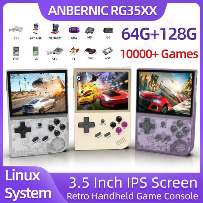 ANBERNIC New RG35XX Retro Handheld Game Console 3.5 Inch Linux System Gift