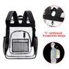 Clear School Backpack, Large PVC See Through Bookbag Transparent Casual Rucksack