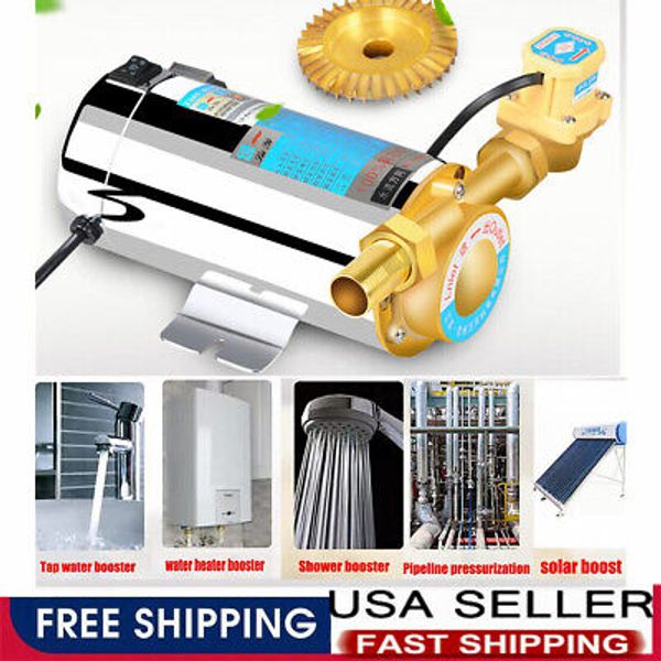 220V Automatic Priming Water Pressure Booster Pump Home Stainless Shower 100W