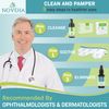 NOVEHA Tea Tree Oil Foaming Cleanser | Therapeutic Daily Skincare For For Eyelash & lids, MGD, Eye Irritations, Stye Eyes, Skin Dryness, Moisturize with Organic Ingredients, For All Skin Types (3.38 Fl Oz (Pack of 1))