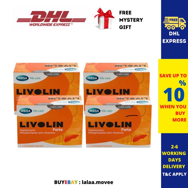 4 X Livolin Forte 50'S Liver Cleanse Detox Vitamin Supplement - Free  Shipping