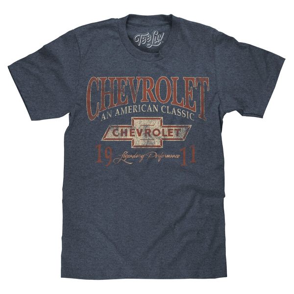 Chevrolet: An American Classic | Soft Touch Tee-small,Indigo Black Heather